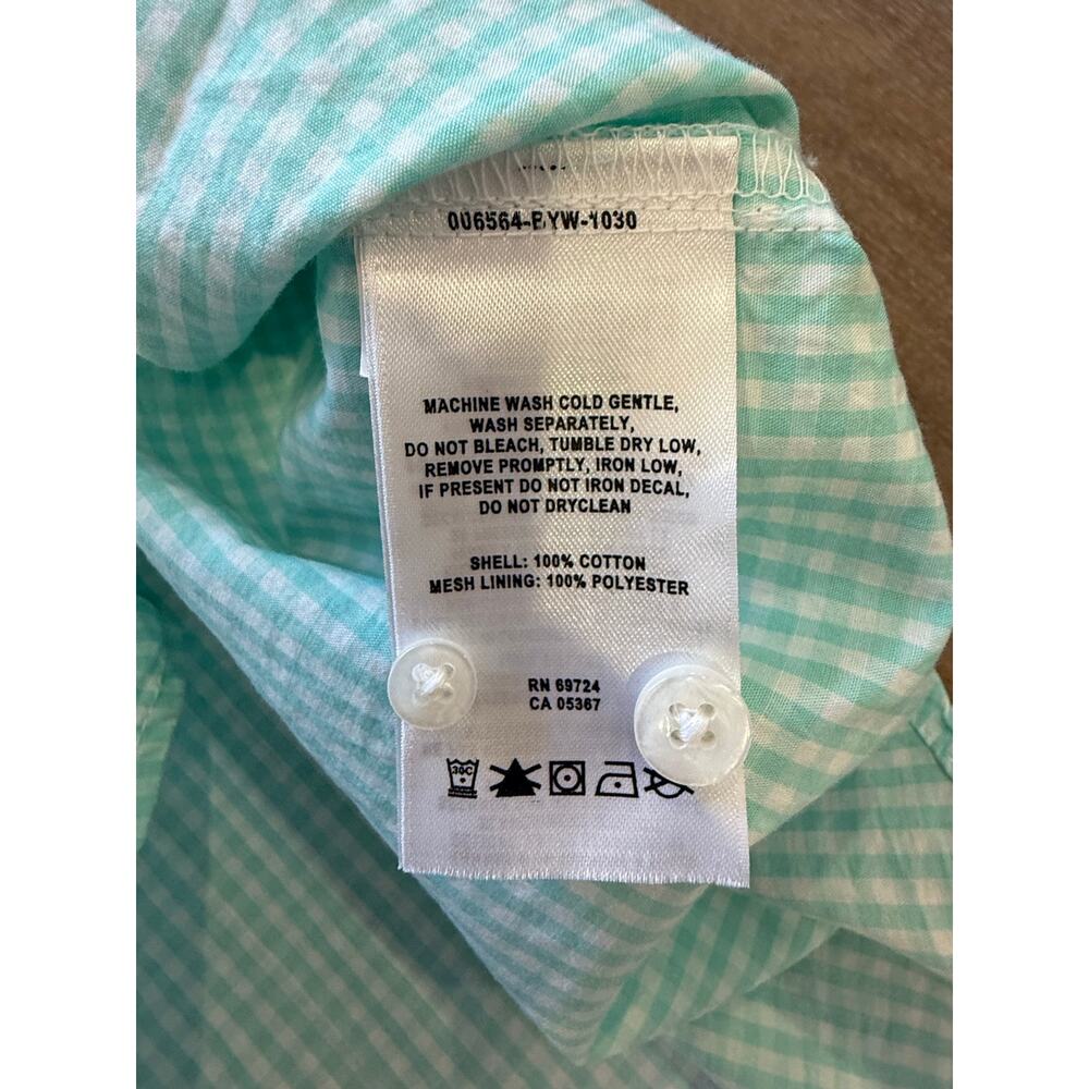 COLUMBIA Super Bonehead Mint checked gingham Long Sleeve PFG  Shirt Top Men M - Picture 8 of 8